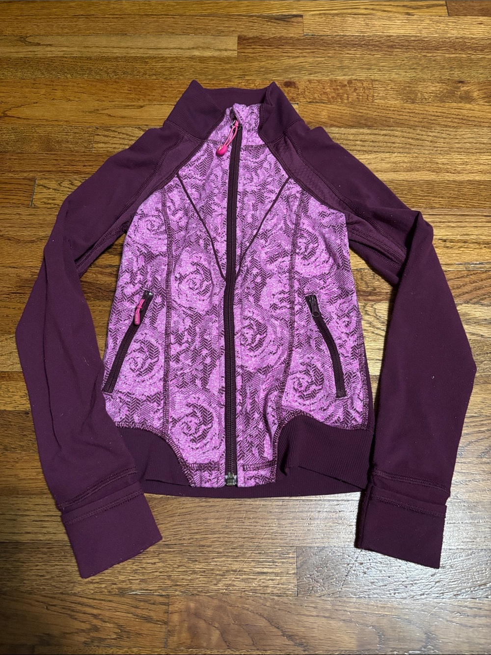 Ivivva girls Perfect Your Practice purple full zip sweater